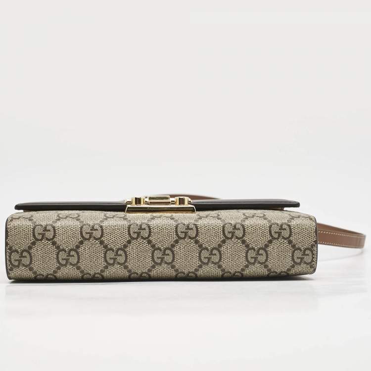 GUCCI GG SUPREME PADLOCK CROSSBODY BAG