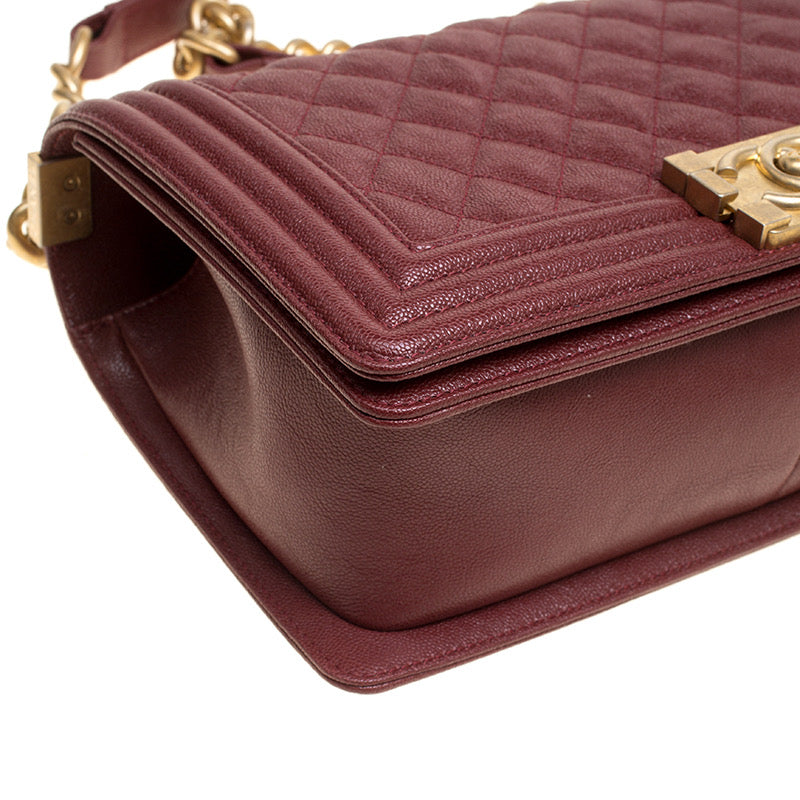 CHANEL CC MEDIUM QUILTED BOY CAVIAR