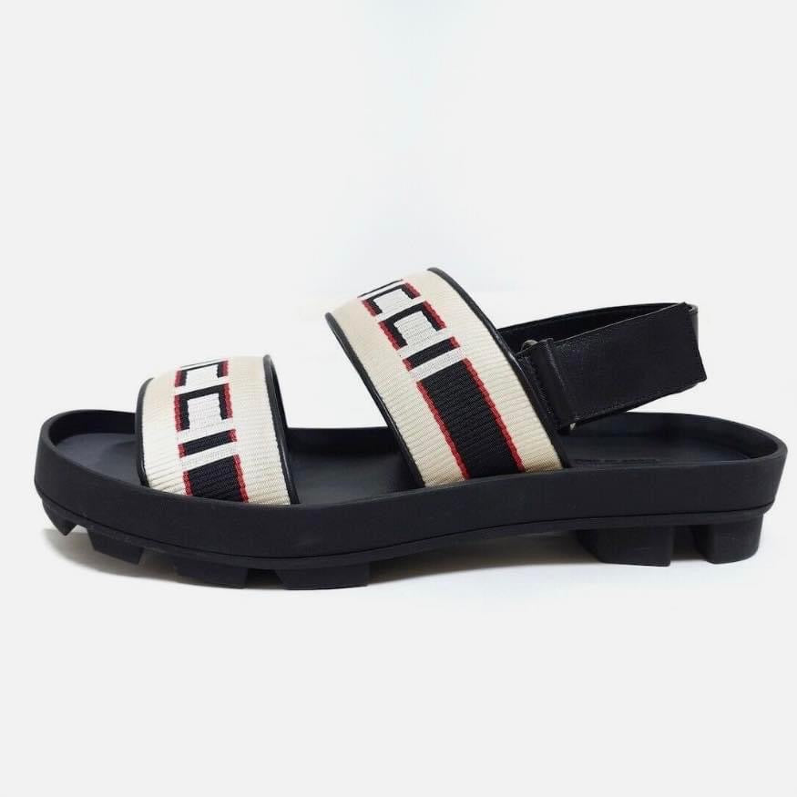 GUCCI STRIPE STRAP SANDAL