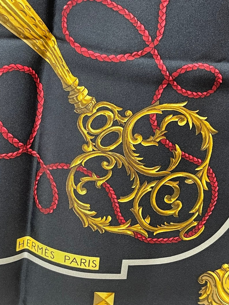 HERMES SILK SCARF PARIS LES CLEFS CATY LATHAM