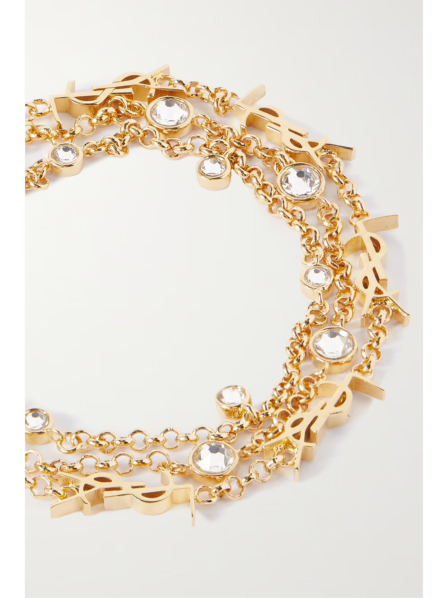 YVES SAINT LAURENT YSL CASSANDRE MULTI- CHAIN BRACELET
