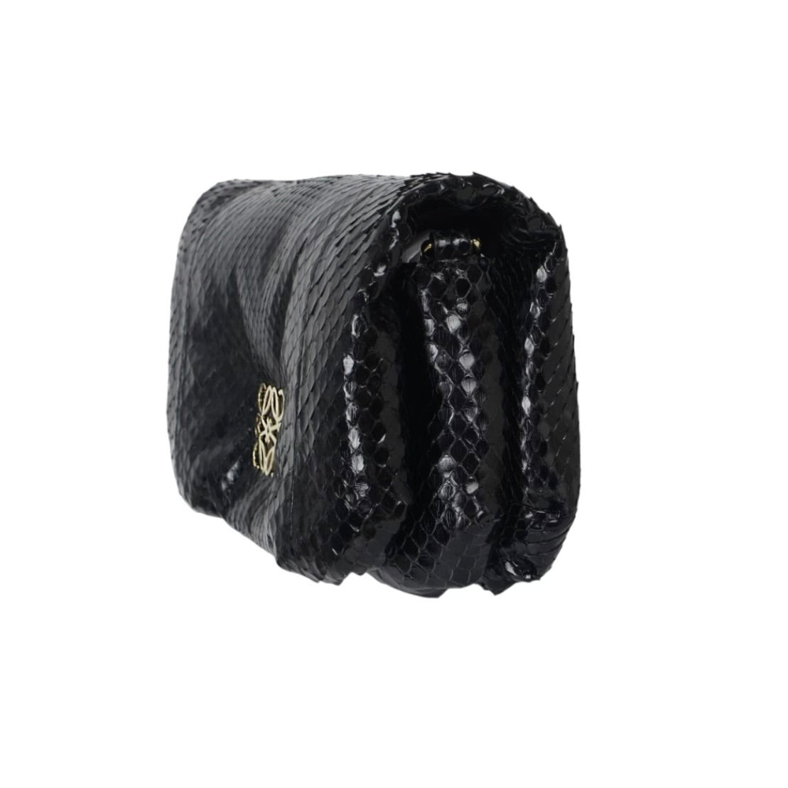 LOEWE MINI PUFFER GOYS BAG IN SNAKE EFFECT LEATHER