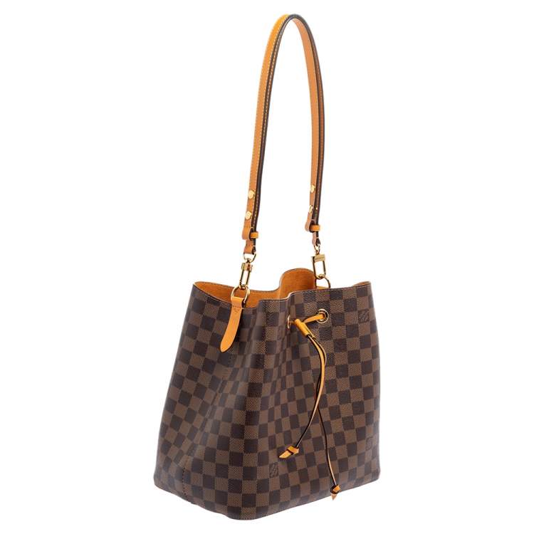LOUIS VUITTON NEO NOE MUSTARD COLOUR DAMIER EBENE BAG