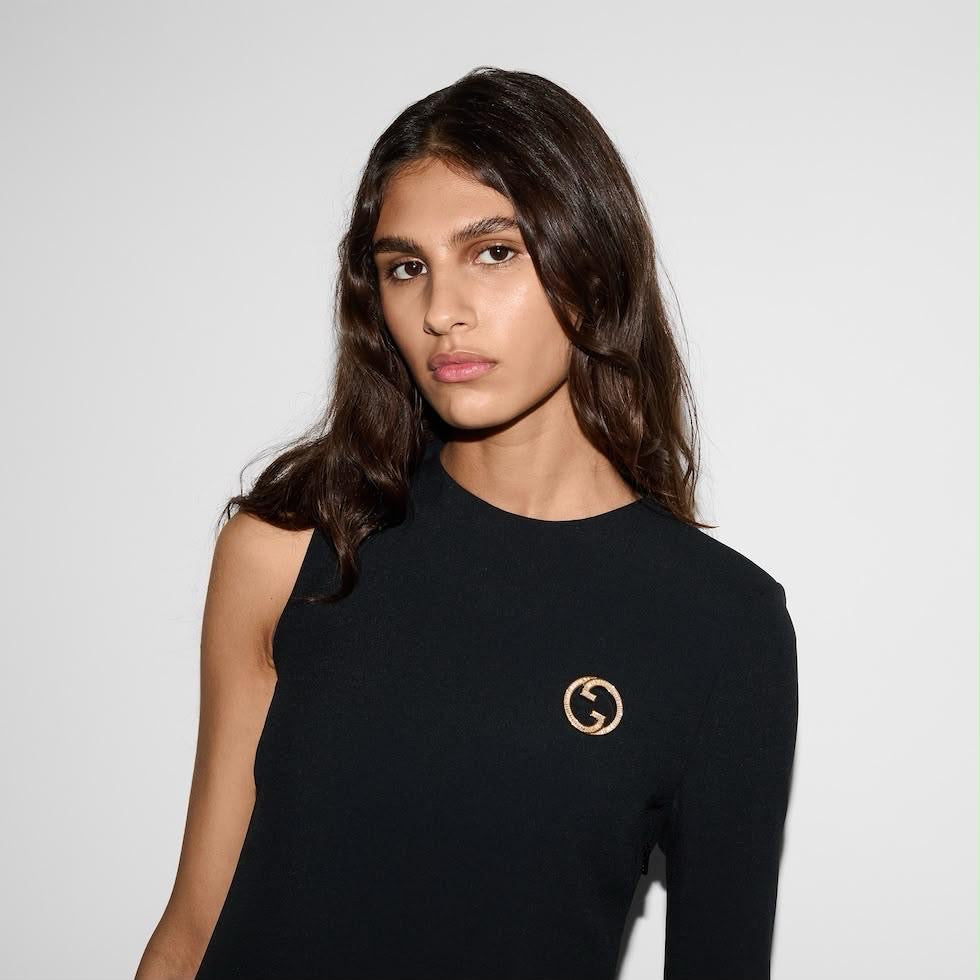 GUCCI GG BLONDIE CRYSTAL PIN BROOCH