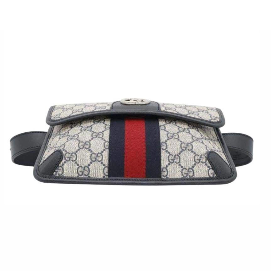 GUCCI GG SUPREME CANVAS LEATHER OPHIDIA BELT BAG