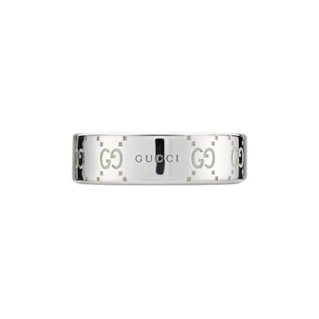 GUCCI GG STERLING SILVER 6MM RING