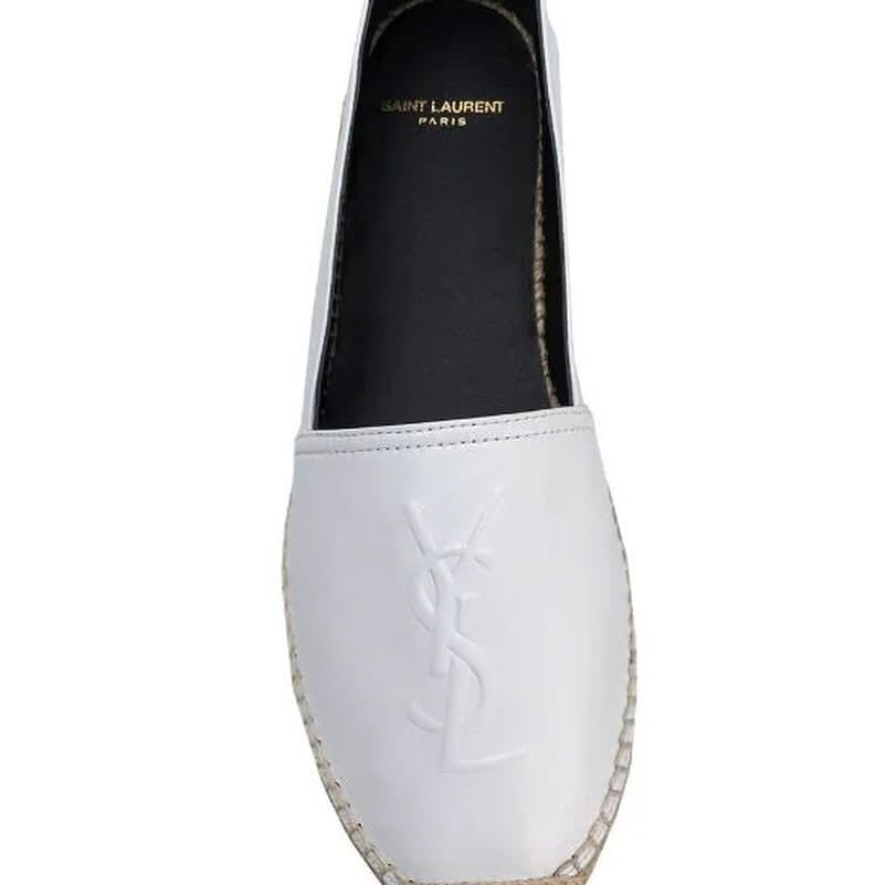 YSL YVES SAINT LAURENT Monogram Embossed Espadrille