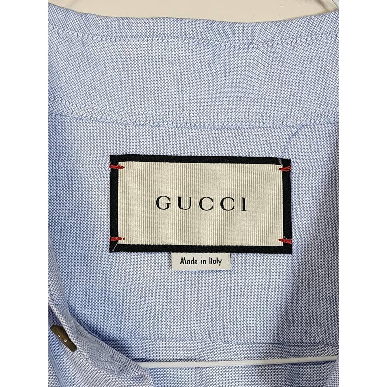 GUCCI GG WOMENS OXFORD LONGSLEEVE WITH LOGO EMBROIDERY
