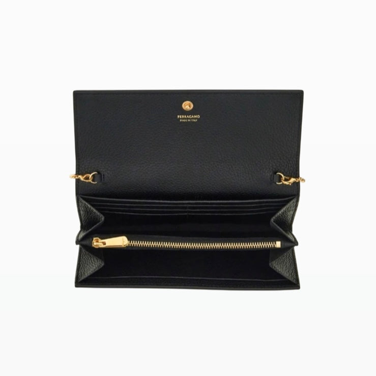 FERRAGAMO GANICI WALLET WITH CHAIN