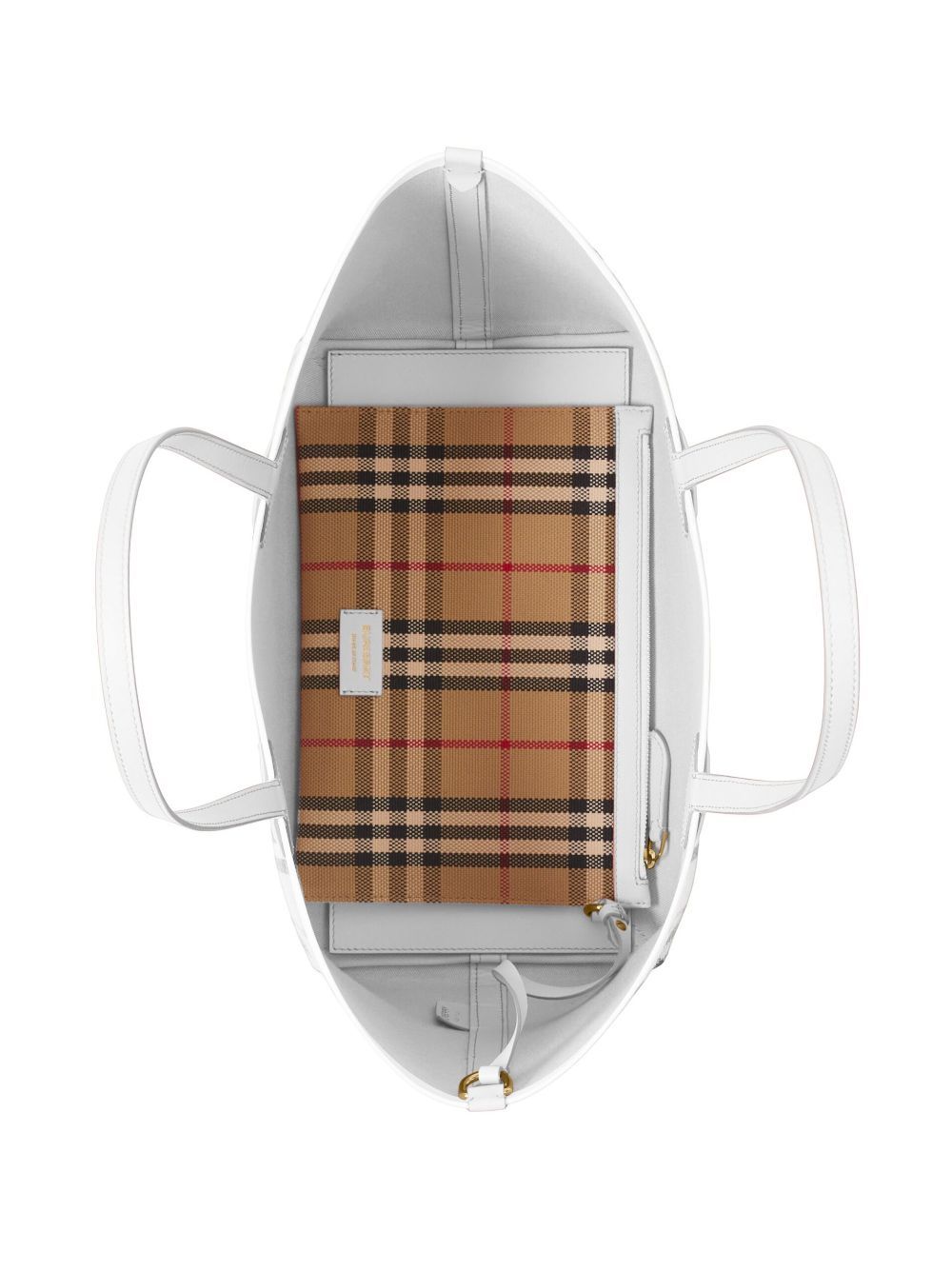 BURBERRY BB CHECK MEDIUM TOTE