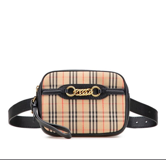 BURBERRY BB NOVA CHECK WAIST BELT BAG