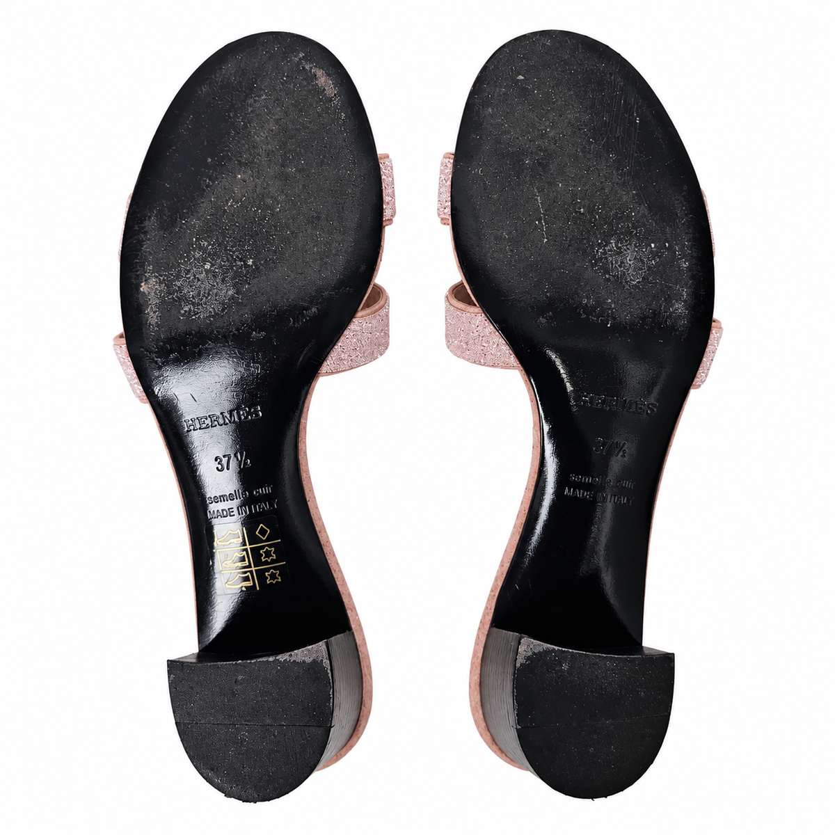 HERMES OASIS GLITTER SANDALS