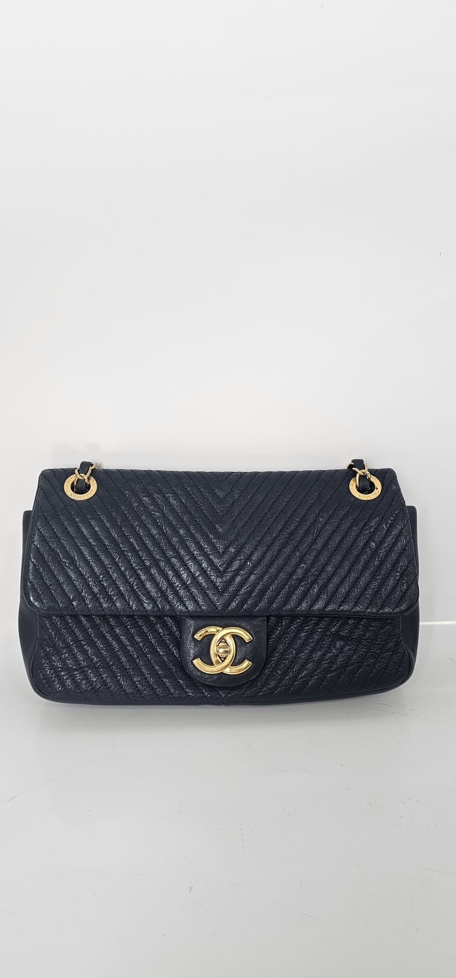 CHANEL CC SURPIQUE CHEVRON SMALL FLAP