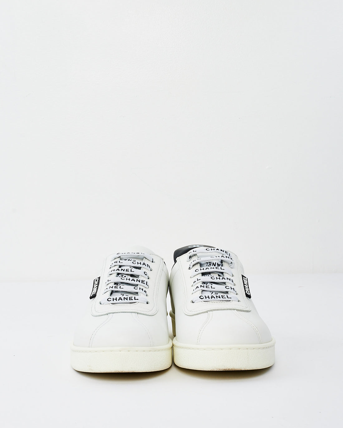 CHANEL CC CALFSKIN LEATHER WOMENS SNEAKERS