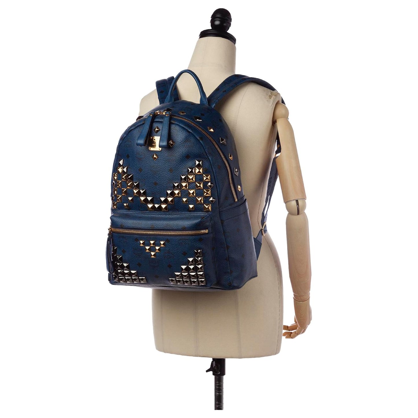 MCM VISETOS STUDDED UNISEX BACKPACK