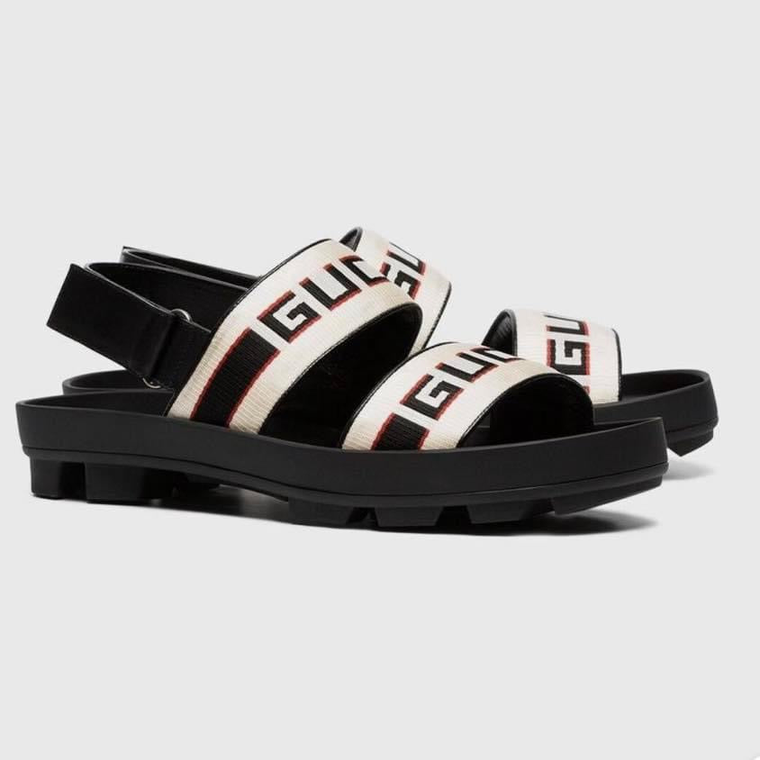 GUCCI STRIPE STRAP SANDAL