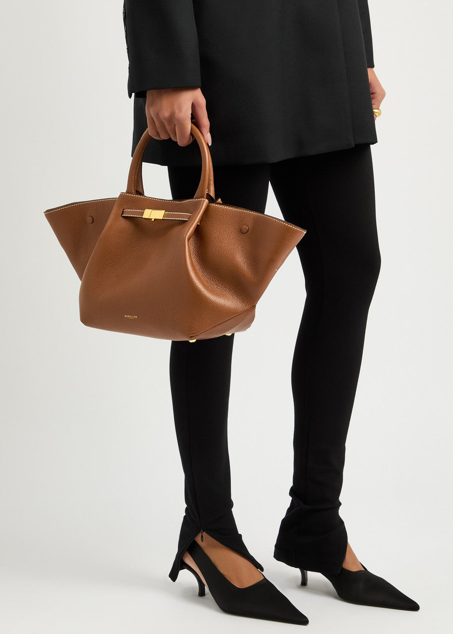 DEMELLIER MIDI NEW YORK LEATHER BAG