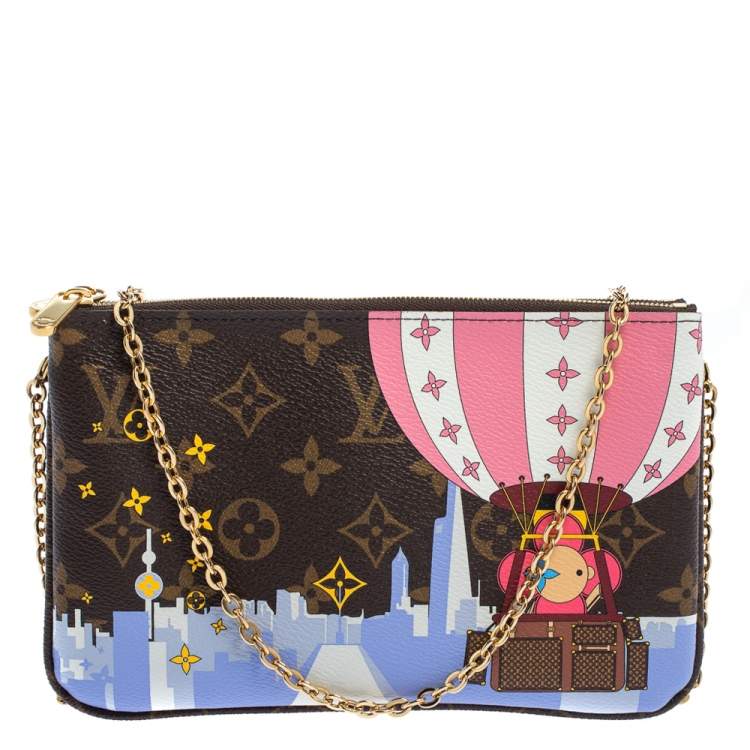 LOUIS VUITTON LV CHRISTMAS LIMITED EDITION DOUBLE ZIP POUCHETTE