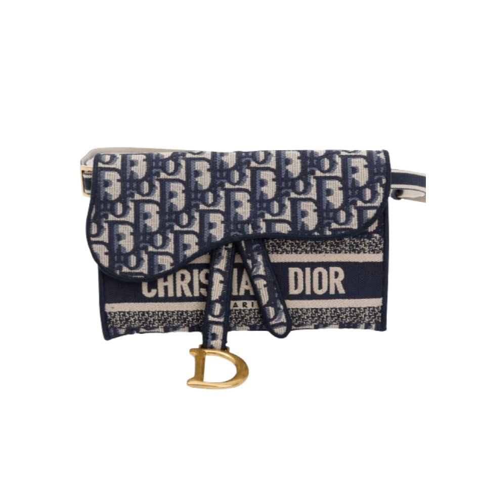 CHRISTIAN DIOR OBLIQUE SLIM SADDLE POUCH/ CROSSBODY/ BELT BAG