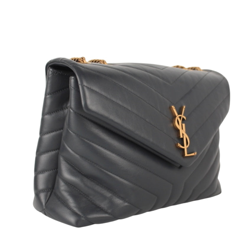 YSL LOULOU CHAIN QUILTED LEATHER SHOULDER BAG MEDIUM