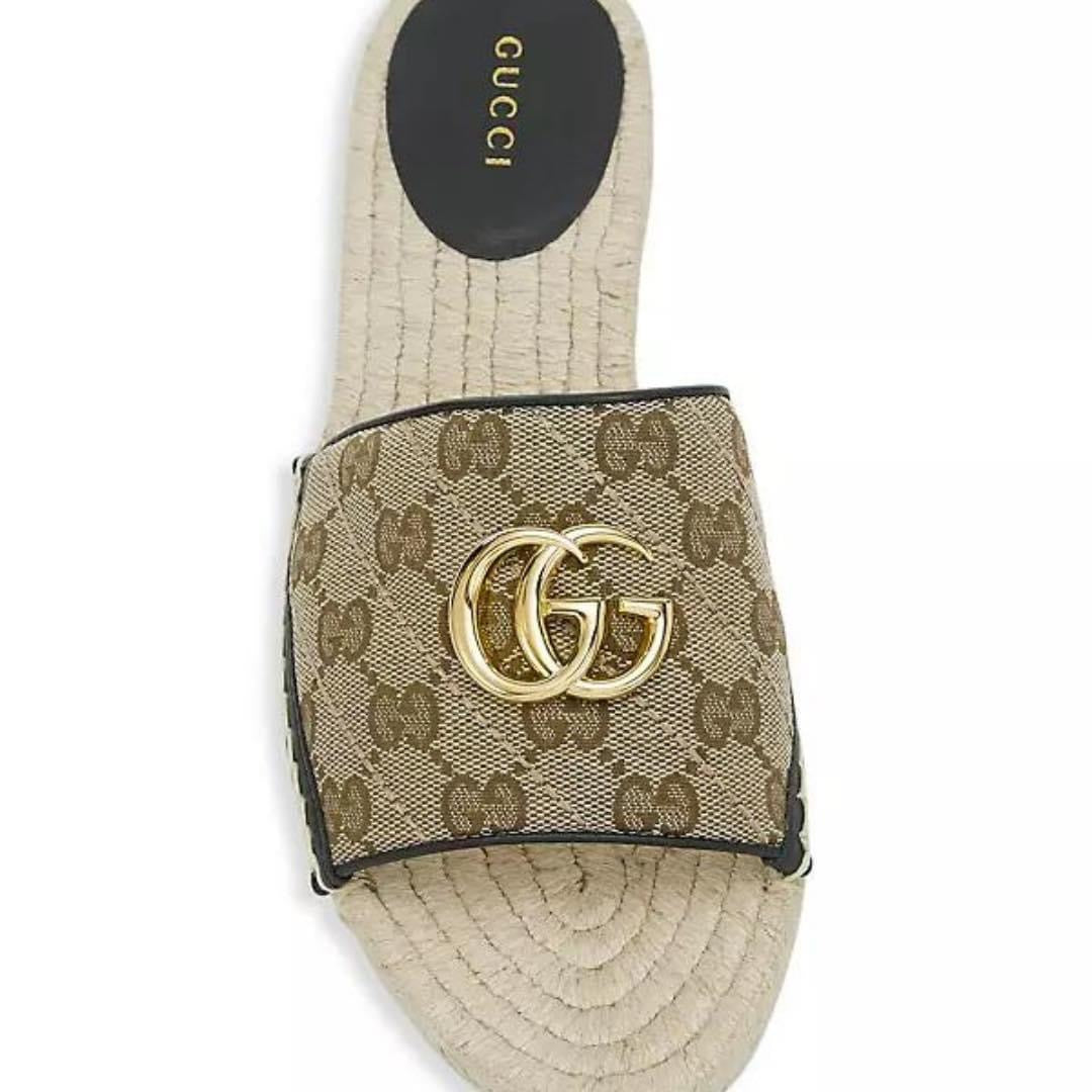 GUCCI ESPADRILLE SLIDES