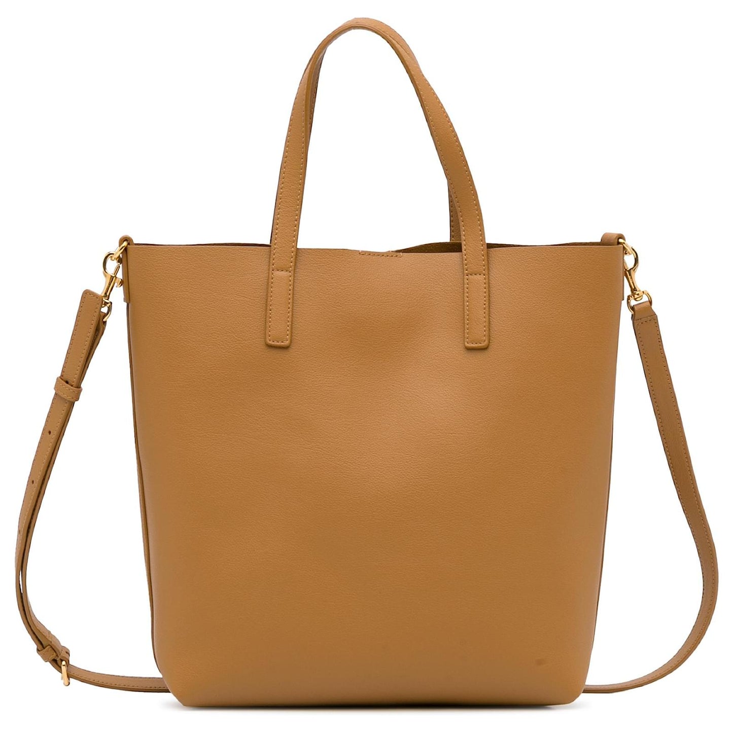 YVES SAINT LAURENT YSL BROWN TOY NORTH SOUTH SHOPPING TOTE