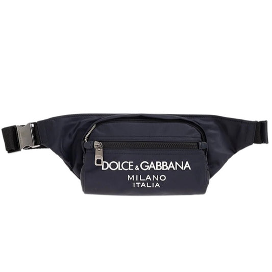 DOLCE AND GABBANA LOGO NYLON BELT BAG