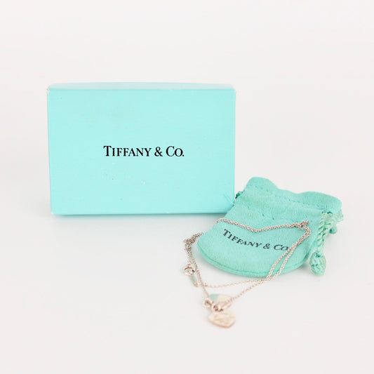 TIFFANY AND CO DOUBLE HEART TAG PENDANT