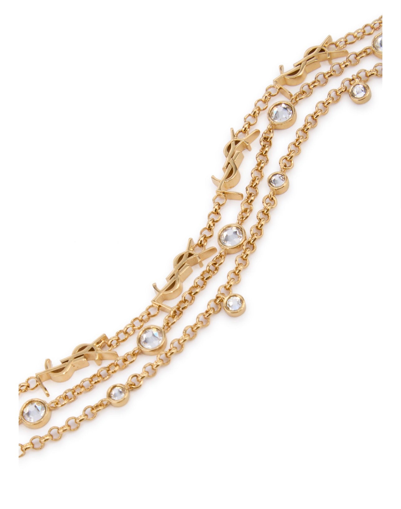 YVES SAINT LAURENT YSL CASSANDRE MULTI- CHAIN BRACELET