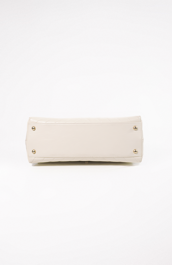 CHANEL CC COCO LIZARD TOP HANDLE SMALL QUILTED