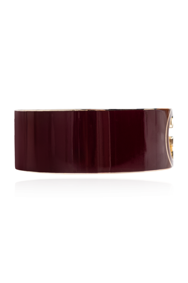 GUCCI GG ENAMEL BANGLE INTERLOCKING  BRACELET