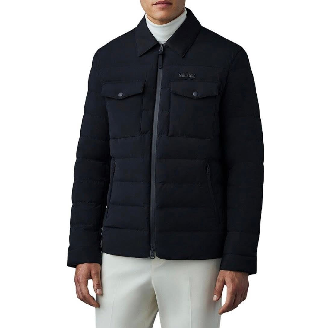 MACKAGE OSMOND CITY AGILE 360 LIGHT DOWN JACKET IN BLACK UNISEX