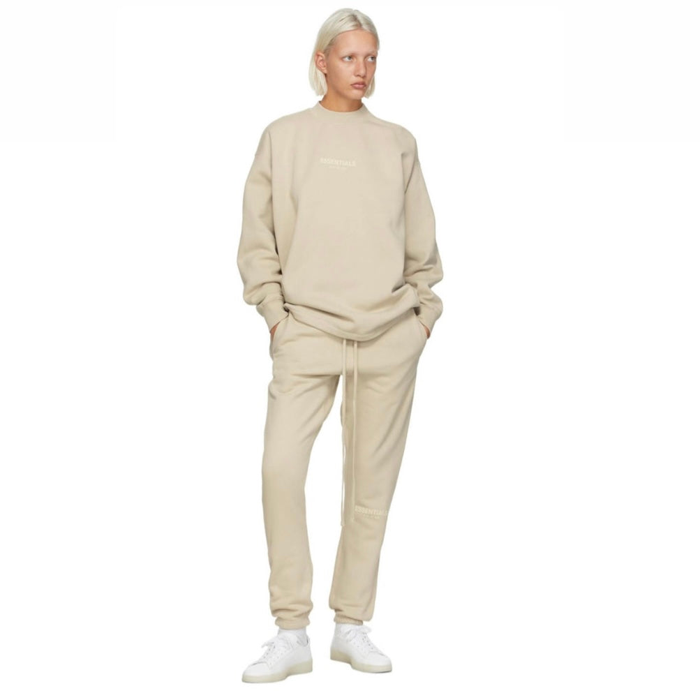ESSENTIALS RELAXED CREWNECK SWEATSHIRT-WHEAT