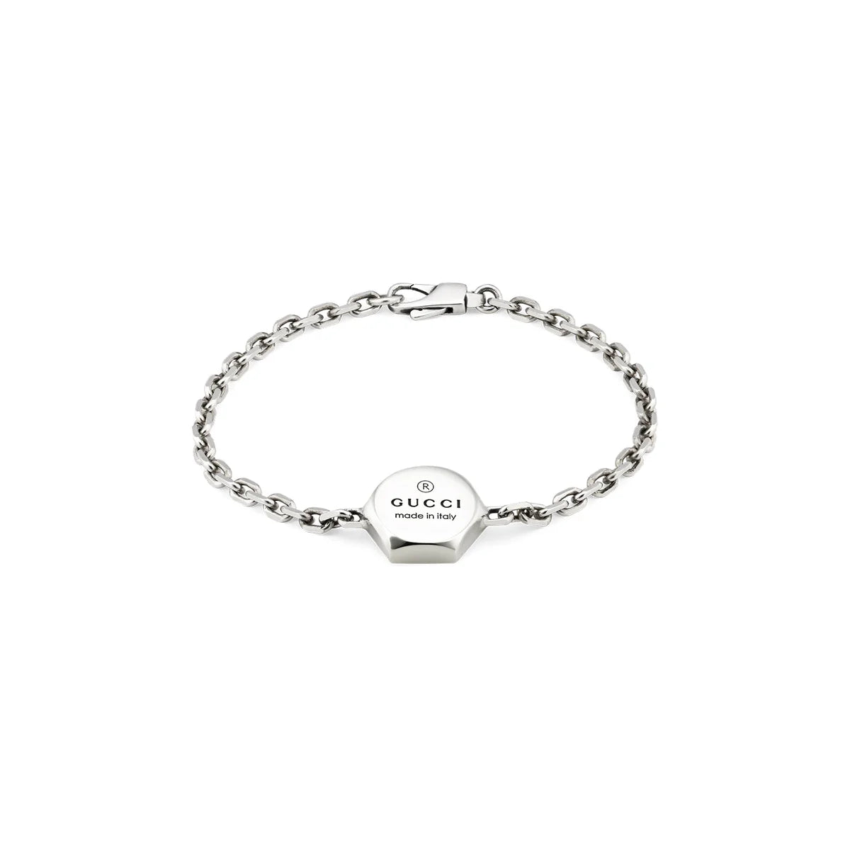 GUCCI GG STERLING SILVER TRADEMARK  BRACELET