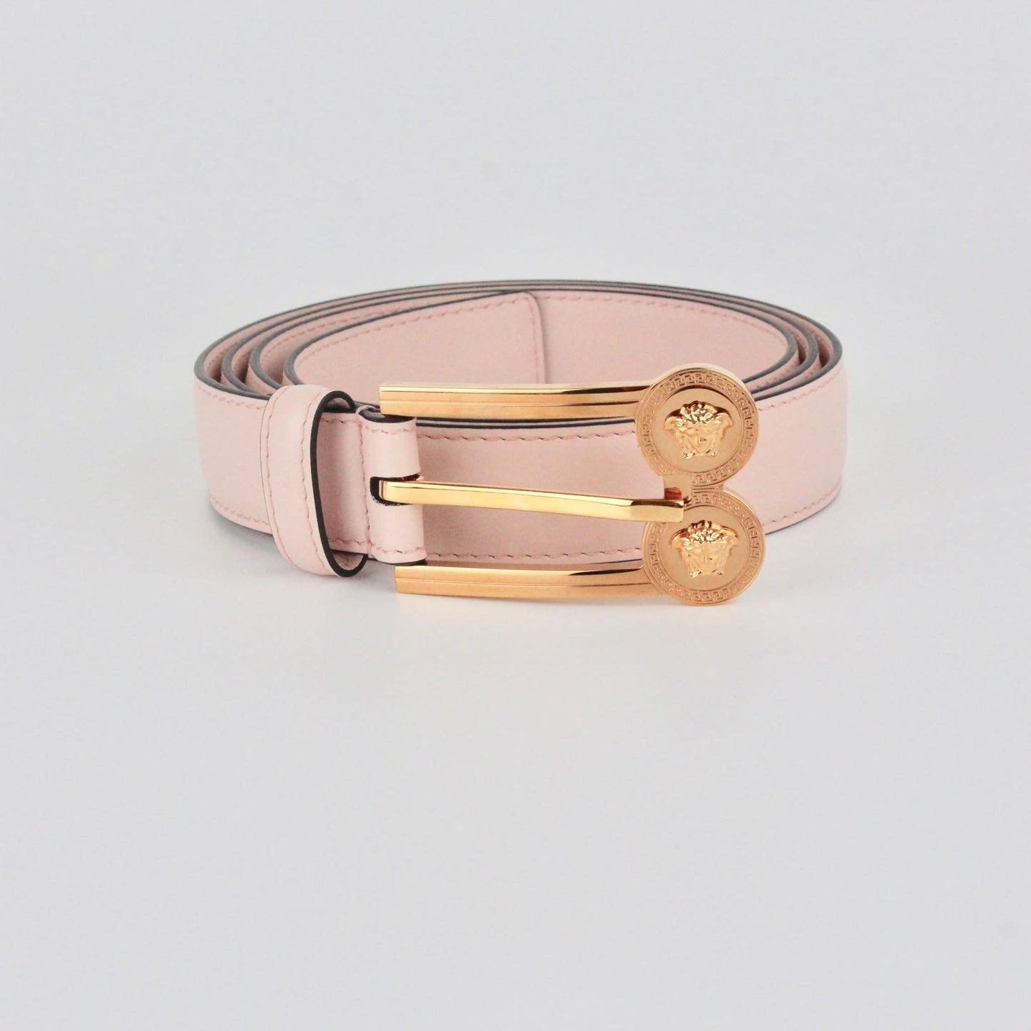 VERSACE PINK Belt Calf Leather