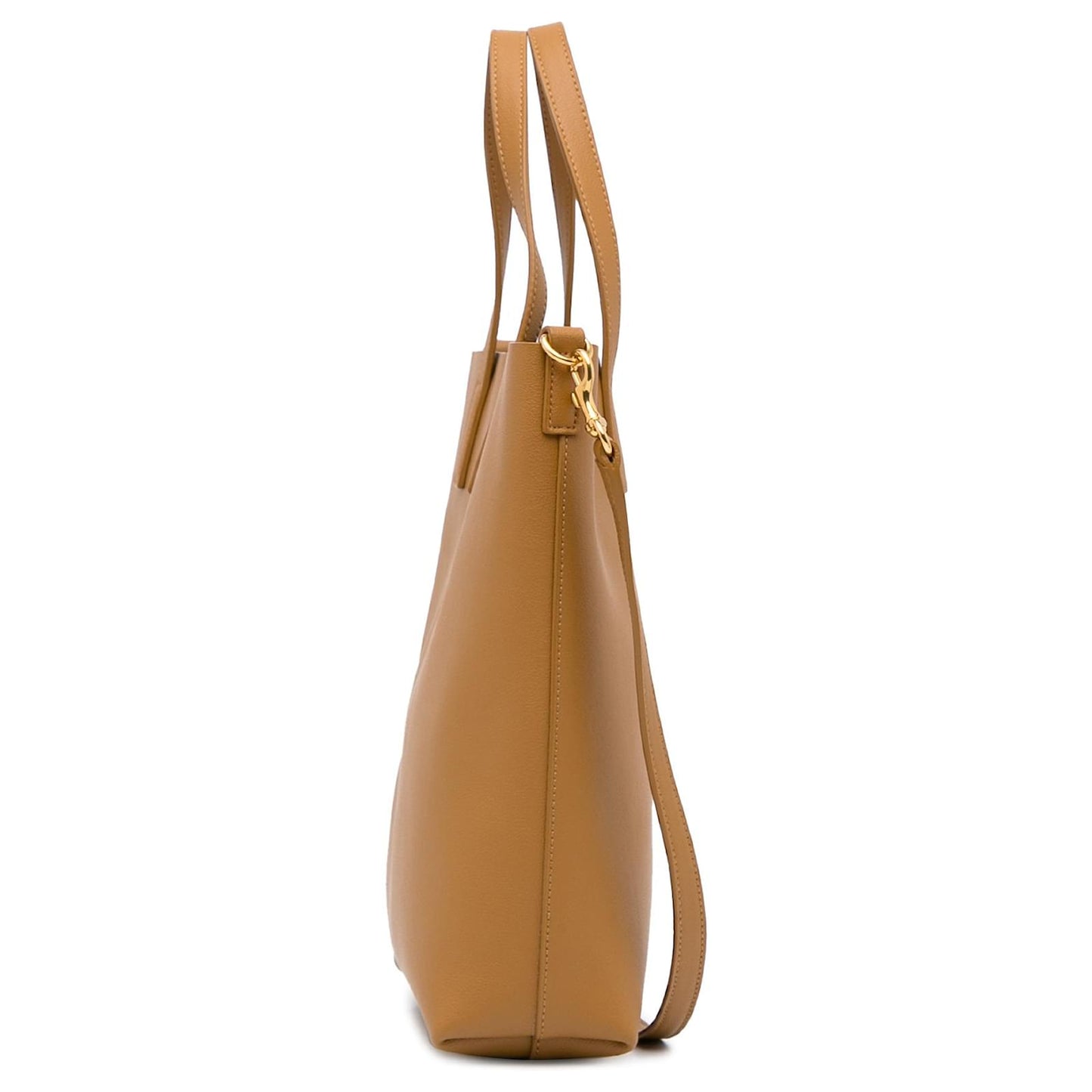 YVES SAINT LAURENT YSL BROWN TOY NORTH SOUTH SHOPPING TOTE