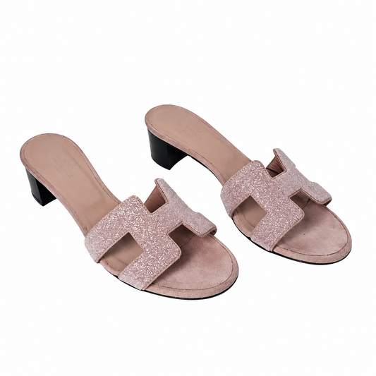 HERMES OASIS GLITTER SANDALS