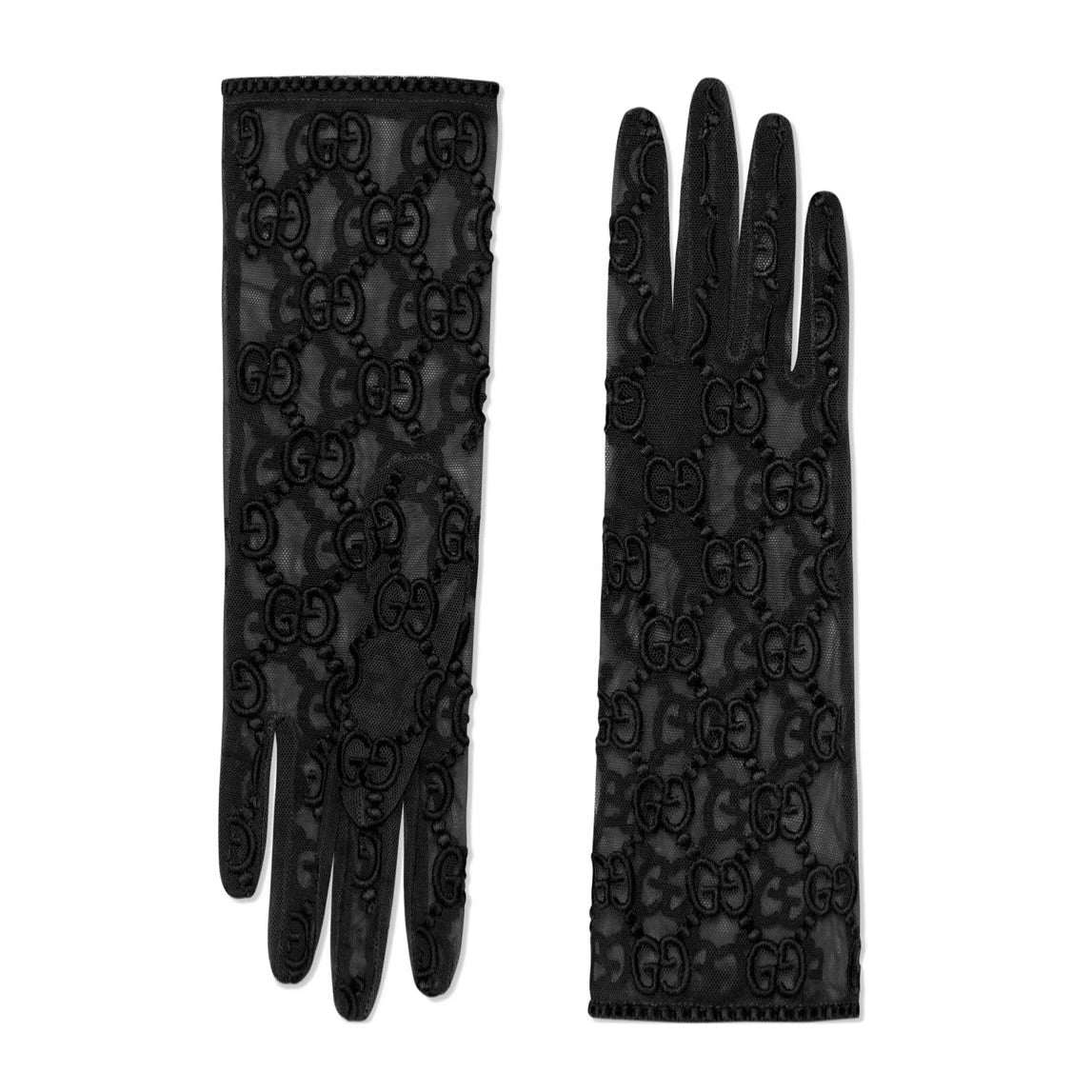 GG TULLE GLOVES WITH GG MOTIF