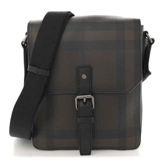 BURBERRY BB SMOKED CHECK VAUGHAN CROSSBODY UNISEX BAG