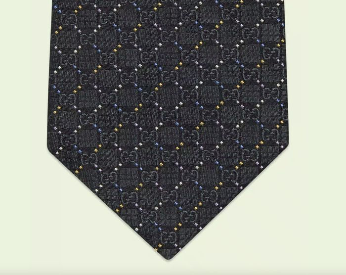 GUCCI GG JACQUARD SILK TIE