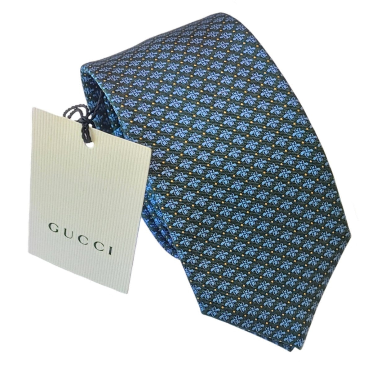 GUCCI GG BEE WOVEN SILK TIE