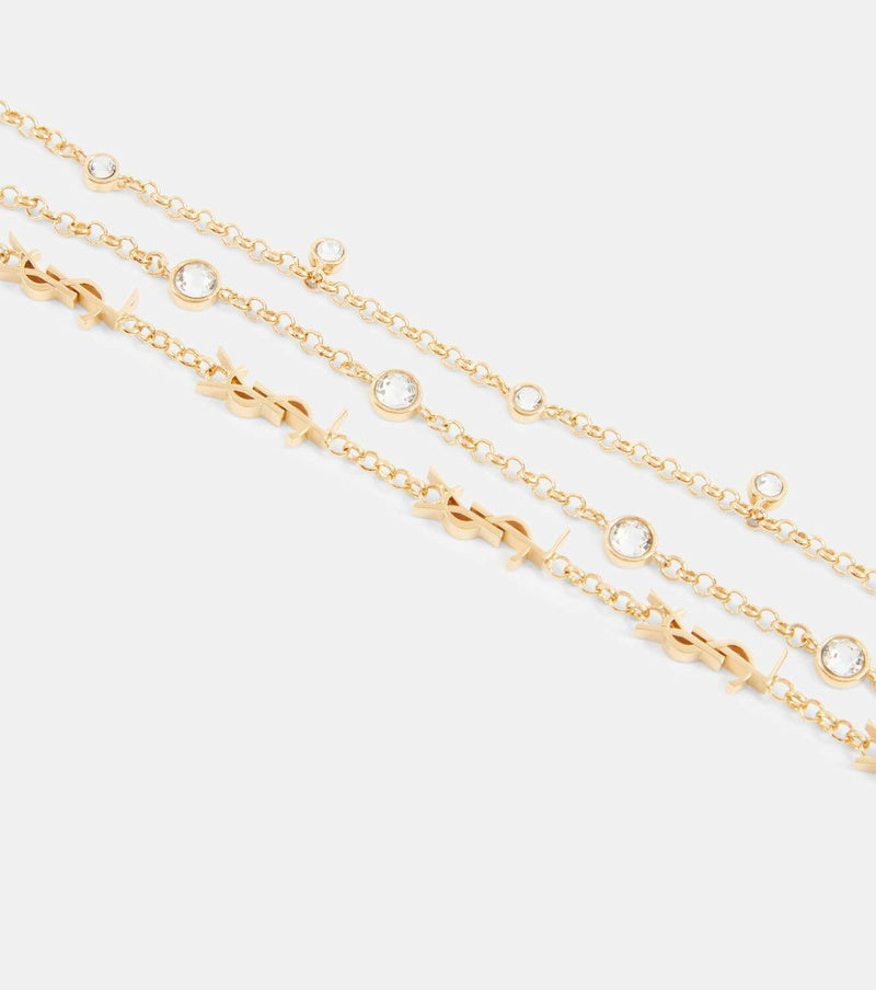 YVES SAINT LAURENT YSL CASSANDRE MULTI- CHAIN BRACELET