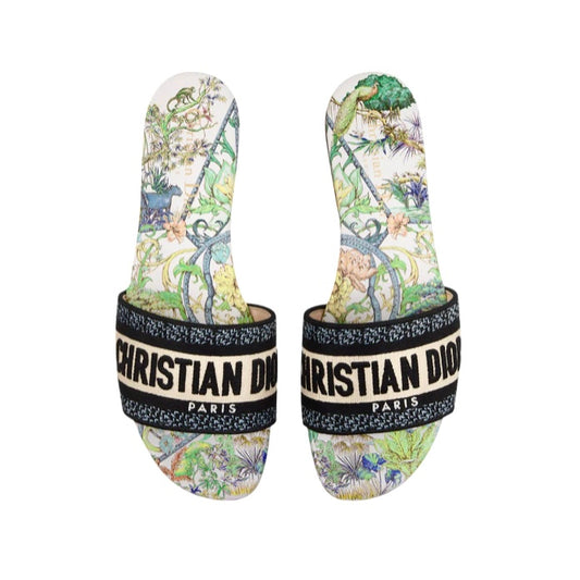 CHRISTIAN DIOR DWAY SLIDE WHITE MULTICOLOR