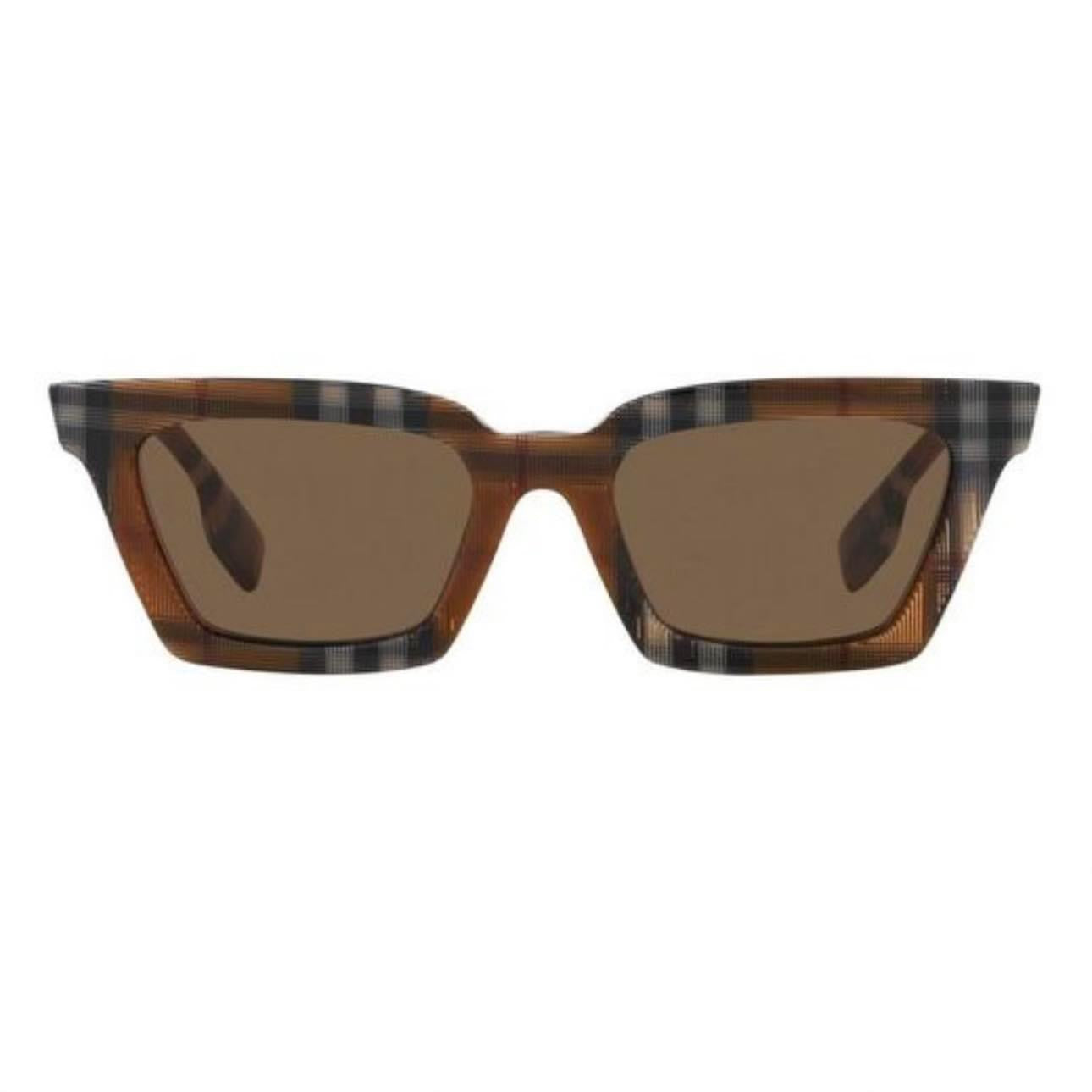 BURBERRY CHECKERED ACETATE  SUNGLASSES