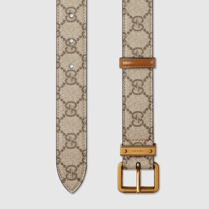 GUCCI GG SUPREME JACQUARD CANVAS UNISEX BELT