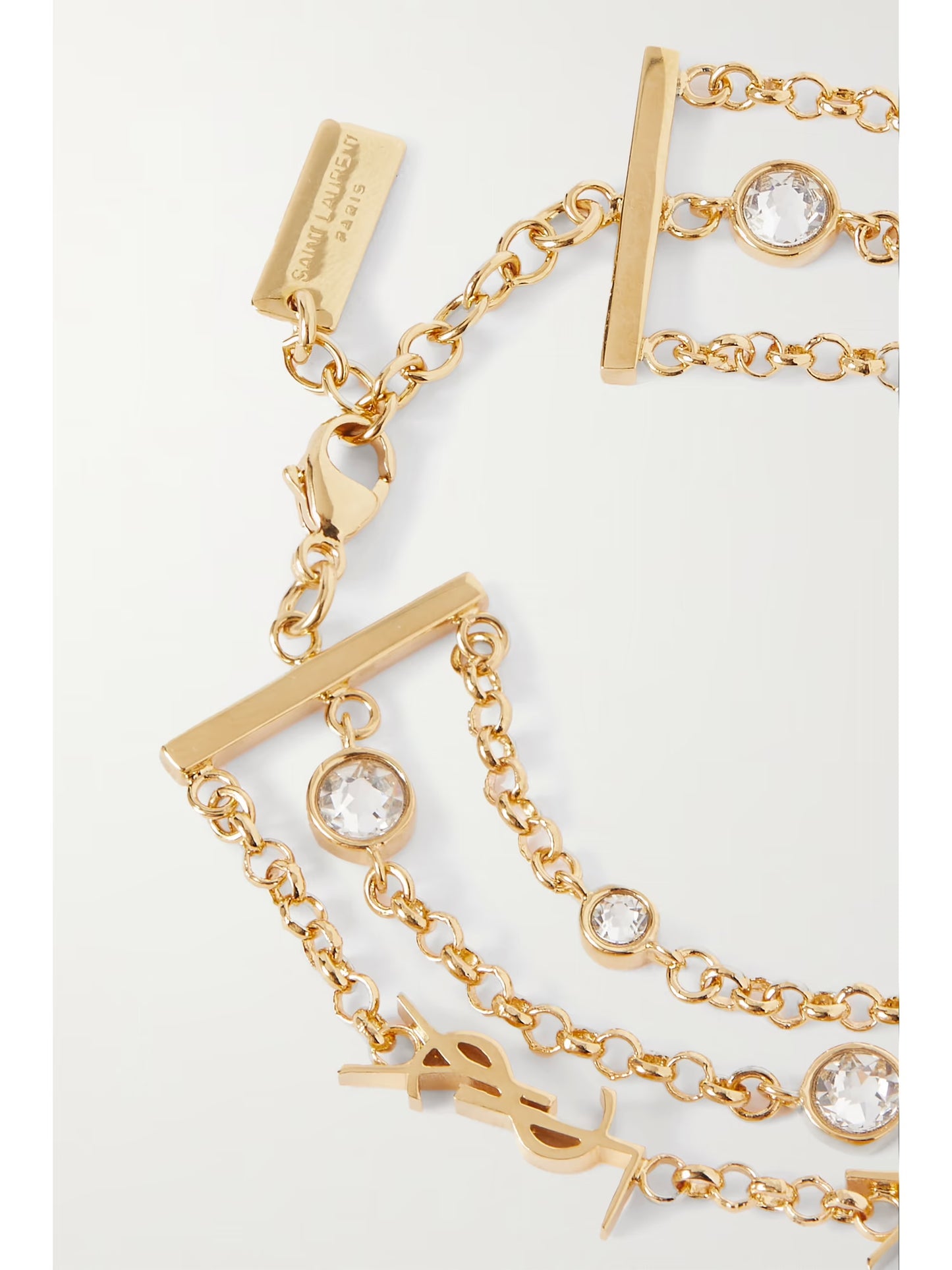 YVES SAINT LAURENT YSL CASSANDRE MULTI- CHAIN BRACELET