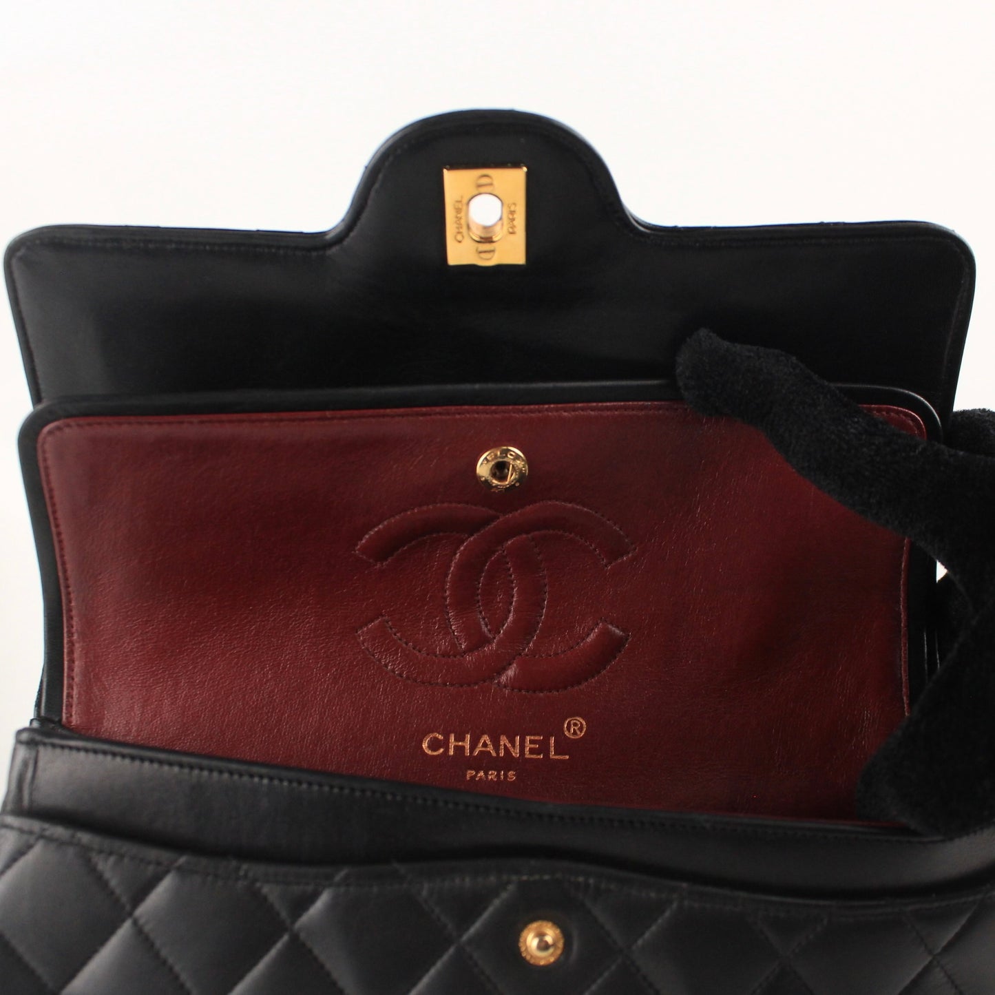 CHANEL CC DOUBLE FLAP SHOULDER BAG