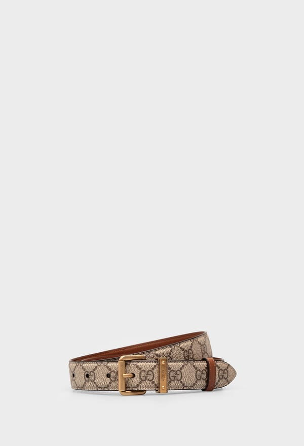 GUCCI GG SUPREME JACQUARD CANVAS UNISEX BELT