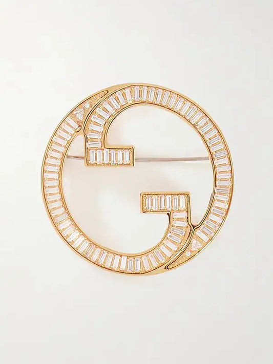 GUCCI GG BLONDIE CRYSTAL PIN BROOCH