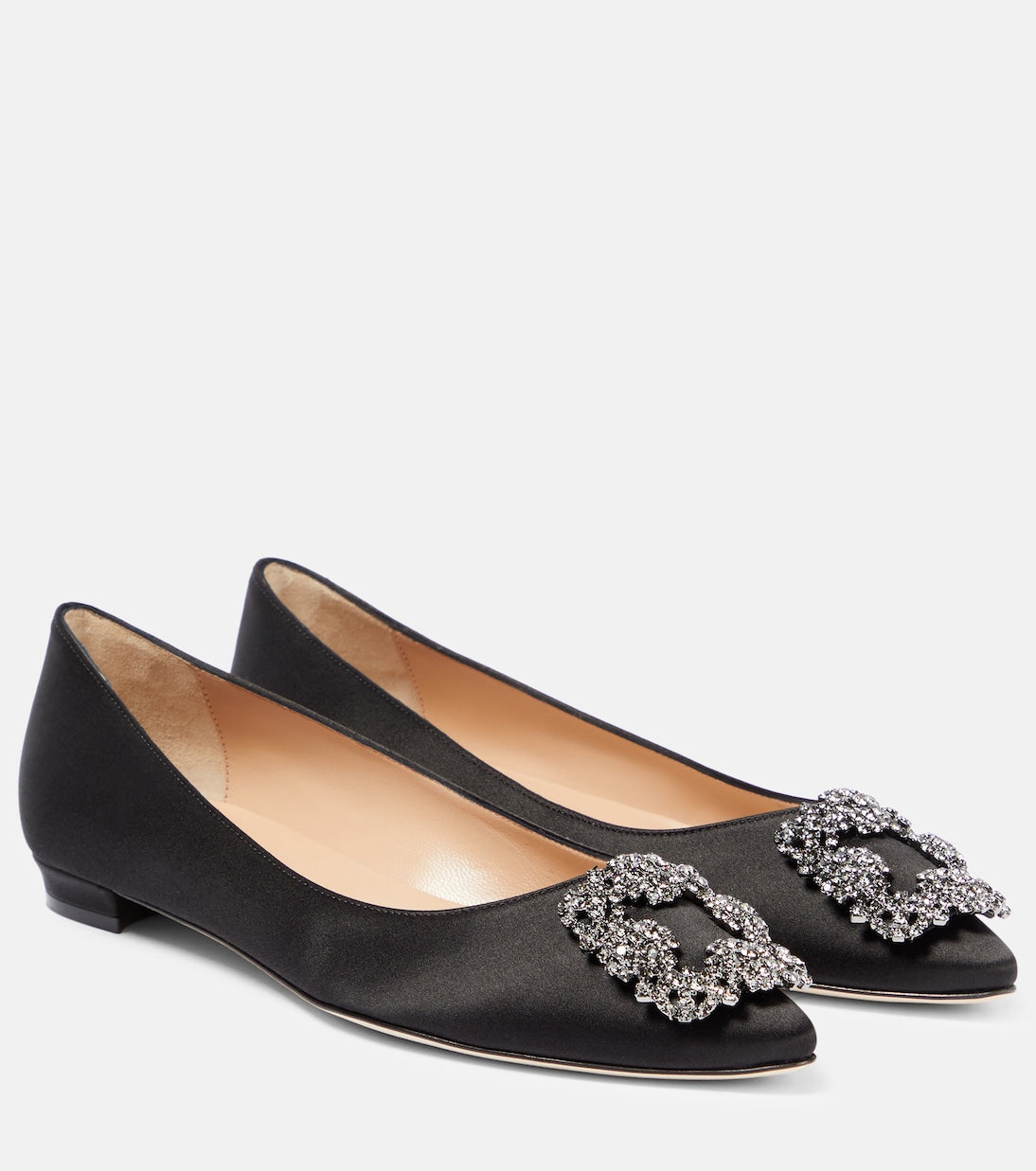 MANOLO  BLAHNIK
HANGISI EMBELLISHED BALLET FLATS